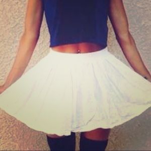 John Galt by Brandy Melville White Mini Skirt